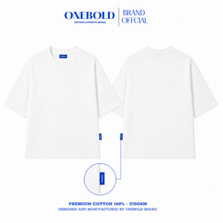 Áo Thun Trơn BOXY Brand ONEBOLD Cotton270Gsm Form Rộng, Áo Phông Dễ Phối Đồ Phong Cách Basic - OB022