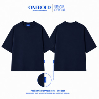 Áo Thun Trơn BOXY Brand ONEBOLD Cotton270Gsm Form Rộng, Áo Phông Dễ Phối Đồ Phong Cách Basic - OB022