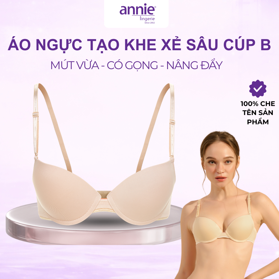 Áo Ngực Cao Cấp Mút Vừa Cub B annie Bra8131B Tạo Rãnh, Nâng Ngực Vừa, Xẻ V Sâu Gợi Cảm,Quyến Rũ
