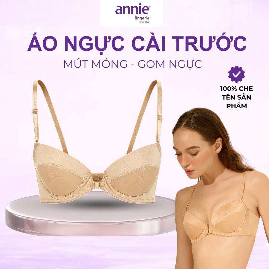 Áo Ngực trơn cao cấp mút mỏng siêu nhẹ annie bra 3012 cài trước,ôm ngực,phù hợp mặc công sở, đi học.