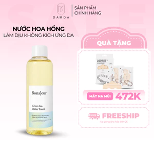 Nước hoa hồng làm dịu không kích ứng da BONAJOUR GREEN TEA WATER TONER 205ml | DAMDAVN
