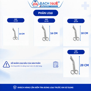 Kéo Cắt Băng Gạc Y Tế Thép Không Gỉ - Kéo Cắt Băng Pakistan Sắc Bén (14cm - 20cm)