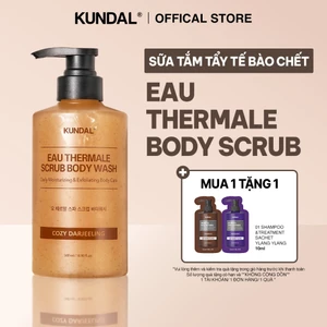 Sữa Tắm Tẩy Tế Bào Chết KUNDAL Eau Thermale Scrub Body Wash Làm Sạch Mịn Da 500ml