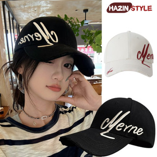 Mũ Lưỡi Trai Nam Nữ Hazin Thêu Chữ Merne Bên Hông Nón Kết Phối Rách Cá Tính Thời Trang Đẹp Trẻ Trung Form Cứng