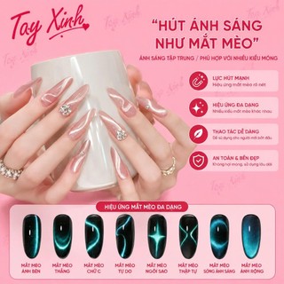 Nam Châm Móng Mắt Mèo Mini Tay Xinh | Nam Châm Tạo Hiệu Ứng Cat Eye Siêu Sáng | Dụng Cụ Nail Chuyên Nghiệp