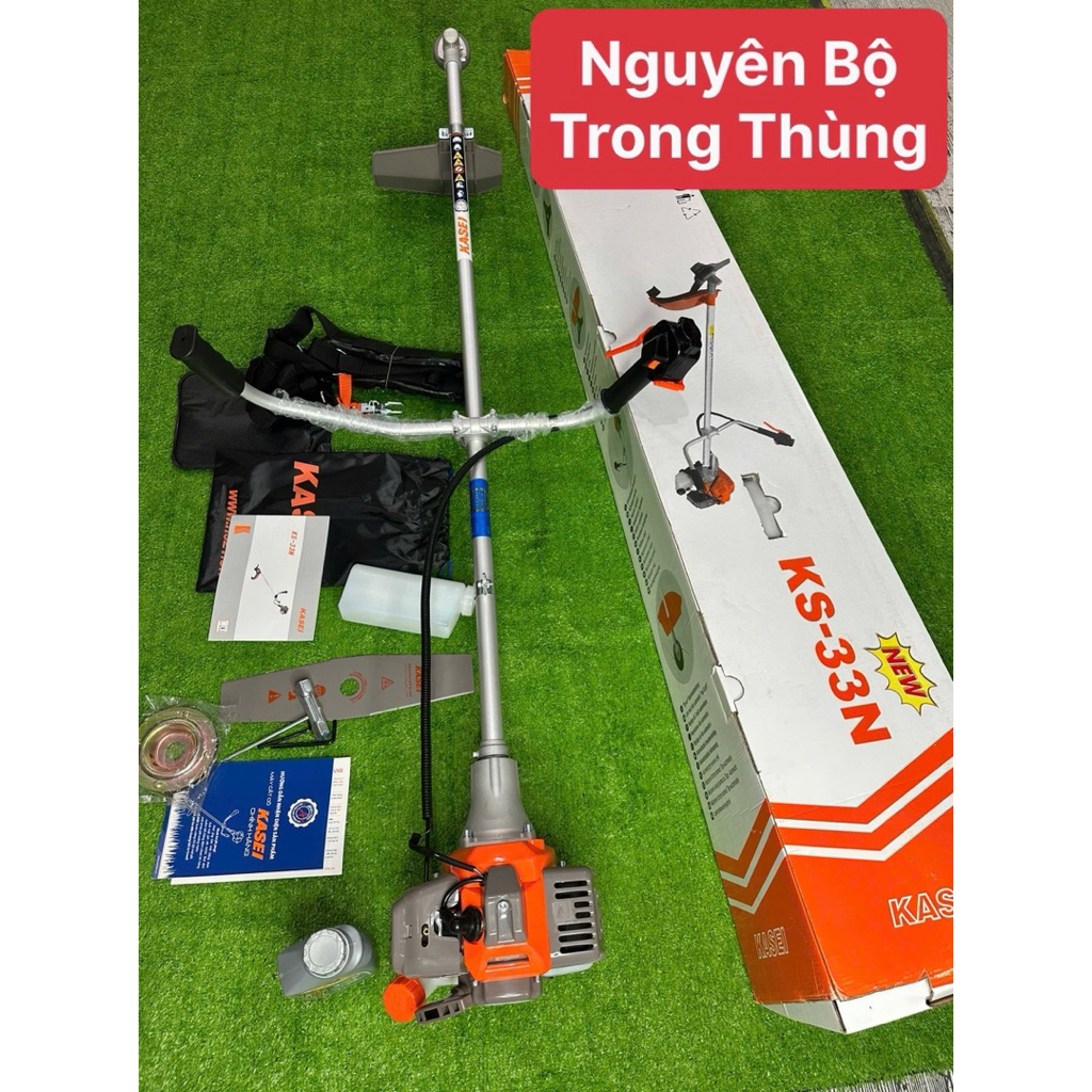 Máy Cắt Cỏ KASEI 33N-Nòng 36mm (33cc) Tum Lớn Đủ Phụ Kiện-Ga Bóp