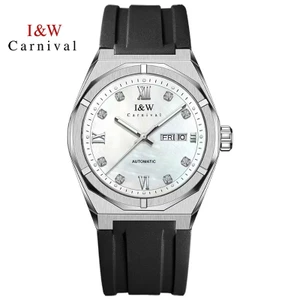 Đồng Hồ Nam Chính Hãng I&W Carnival 751G-S14 Full Box Chống Nước Kính Sapphire (Máy Cơ Tự Động)