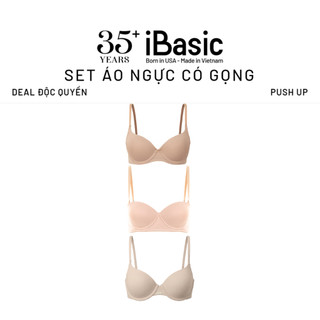 Set 3 Áo ngực có gọng mút vừa trơn iBasic - Deal Độc Quyền