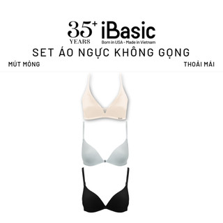 Set 3 Áo ngực nữ không gọng phom tam giác iBasic - Deal Độc Quyền