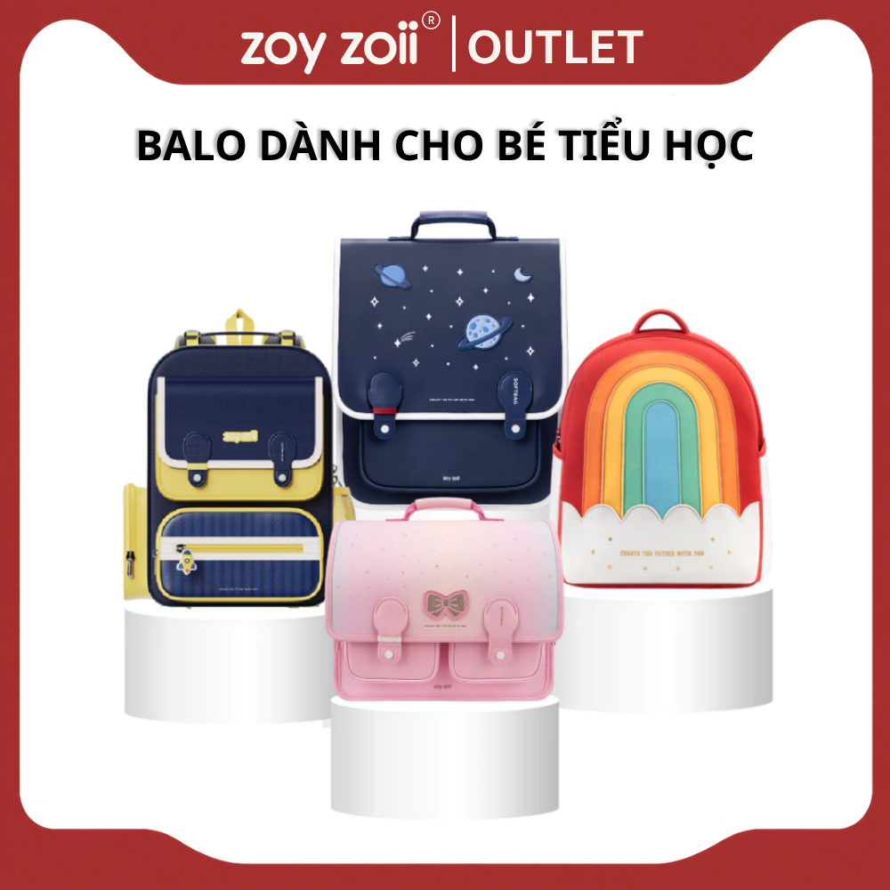 Balo Tiểu Học Zoyzoii Chống Gù Cho Bé Trai Bé Gái Cặp Đi Học Cấp 1 Lớp 1 2 3 Chính Hãng