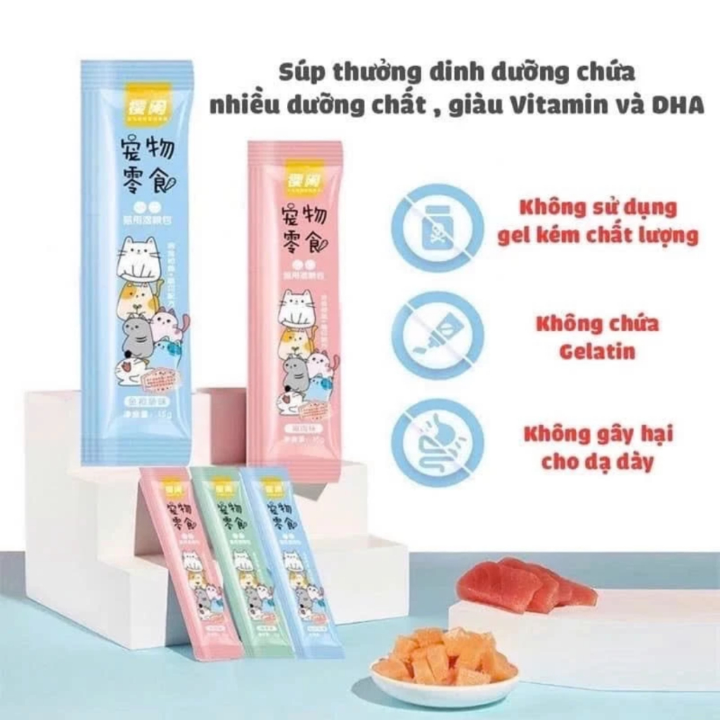 [QUÀ TẶNG] 5 Thanh Súp Thưởng Cho Mèo Shizuka 15g Mix Nhiều Vị Bổ Sung Dinh Dưỡng, Hỗ Trợ Tiêu Hoá