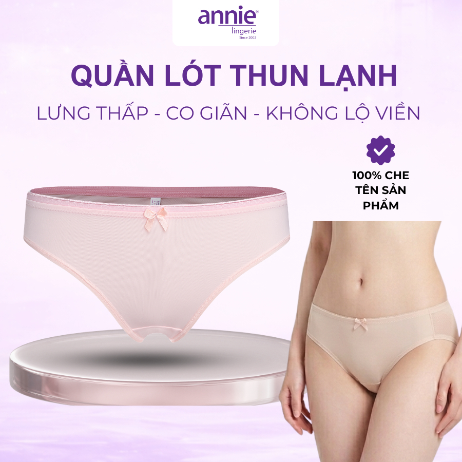 Quần lót nữ cao cấp không viền annie QE 2158 không vết hằn, co giãn 4 chiều, lưng thấp mặc thoải mái