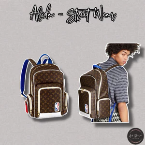 ⚡️[Hight Quality] Balo Nam Nữ Màu Nâu N Backpack Ready To - Điểm Nhấn Quai Nâu Phối Trắng Cao Cấp