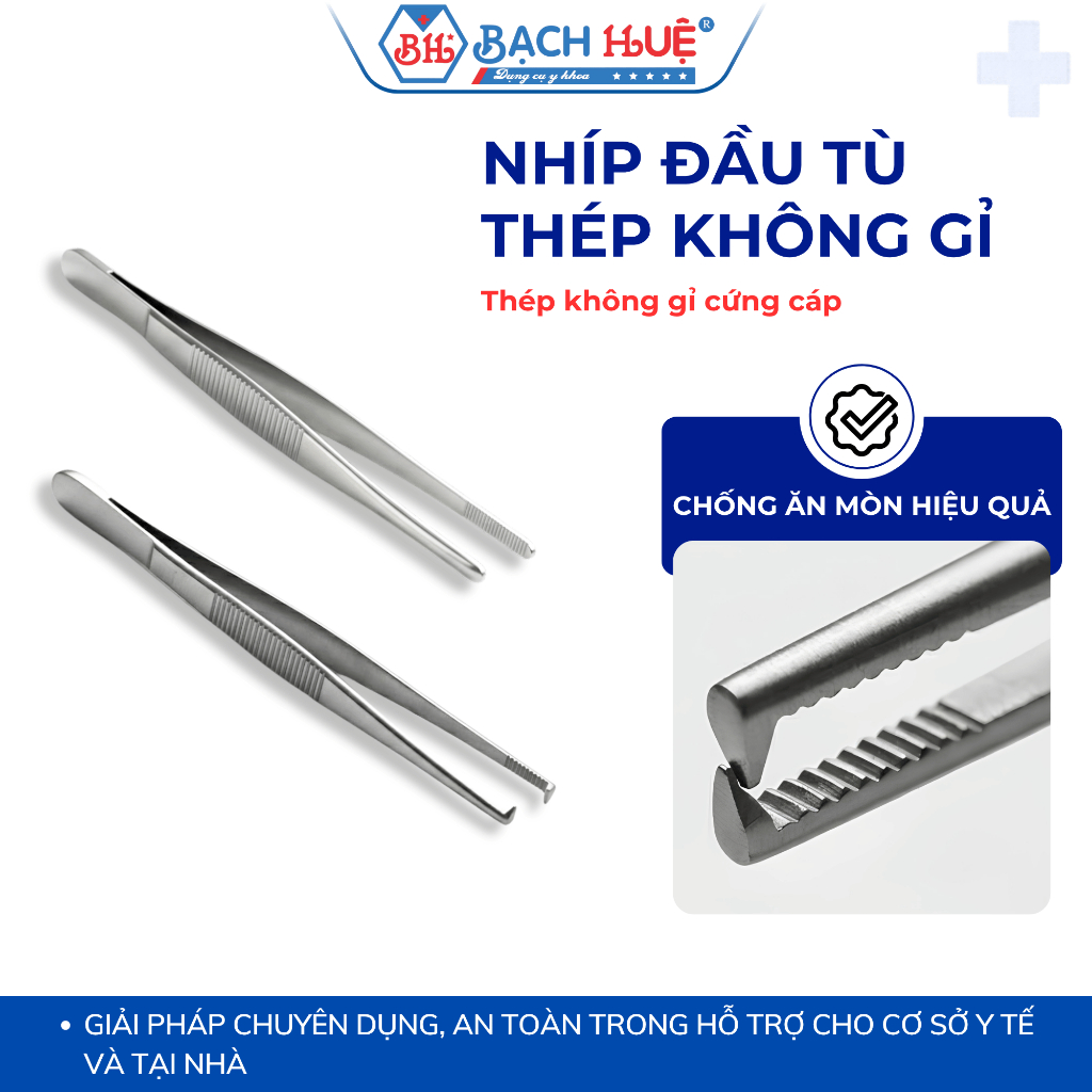 Nhíp Đầu Tù Bằng Thép Đa Năng - Phân Loại Có Mấu & Không Mấu Đủ Size (12cm - 18cm)