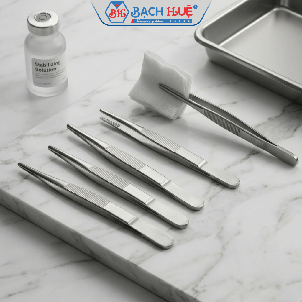 Nhíp Đầu Tù Bằng Thép Đa Năng - Phân Loại Có Mấu & Không Mấu Đủ Size (12cm - 18cm)