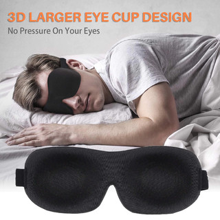 (TX)Mặt nạ ngủ màu đen thoáng khí - Thiết kế 3D nhẹ cho máy bay & phòng ngủ​ Yoga thư giãn