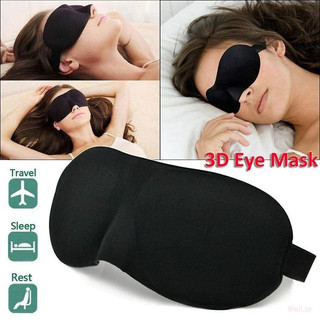 (TX)Mặt nạ ngủ màu đen thoáng khí - Thiết kế 3D nhẹ cho máy bay & phòng ngủ​ Yoga thư giãn