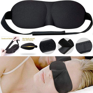 (TX)Mặt nạ ngủ màu đen thoáng khí - Thiết kế 3D nhẹ cho máy bay & phòng ngủ​ Yoga thư giãn