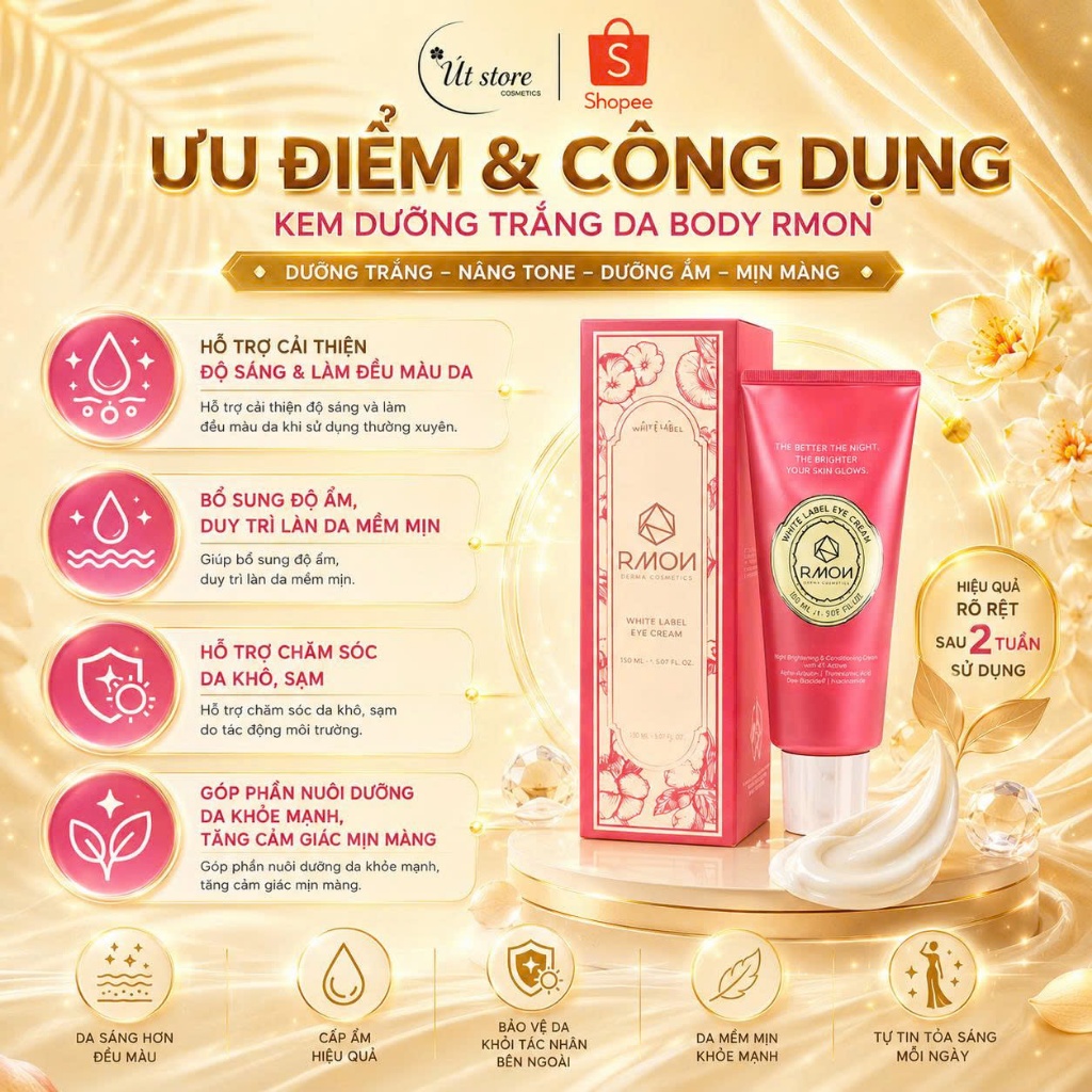 Kem Dưỡng Trắng Da Body Rmon White Label Dia Whitening Cream Hàn Quốc