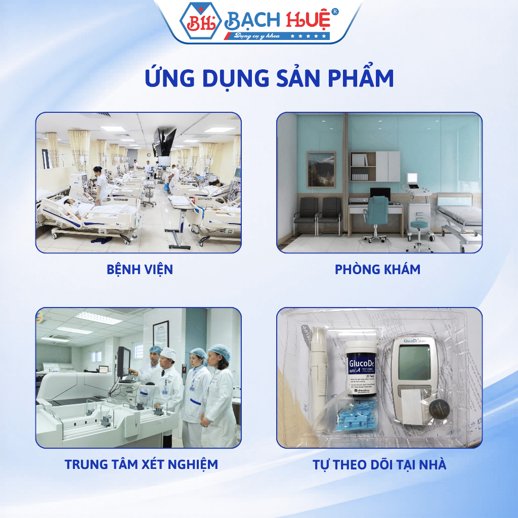 Máy Đo Đường Huyết GlucoDr Auto A Kèm Bút Lấy Máu Máy Thử Tiểu Đường - Nhanh chóng, chính xác và tiện lợi