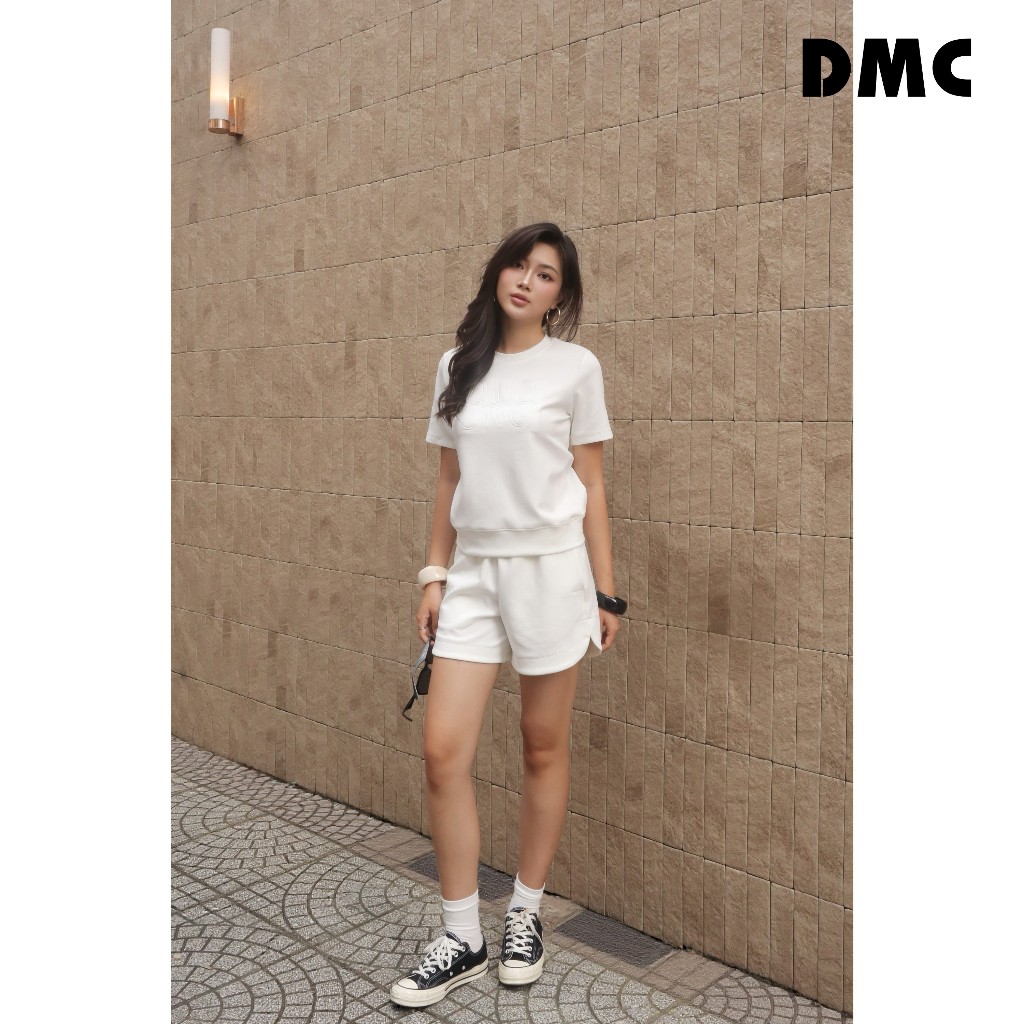 [EC2] Set bộ nữ cộc tay DMC ( Elastic Hem Cotton Tshirt And Shorts)