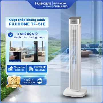 Quạt tháp không cánh làm mát Fujihome TF-51E Nhập Khẩu, Quạt điện đứng điều khiển từ xa tiết kiệm điện gia đình
