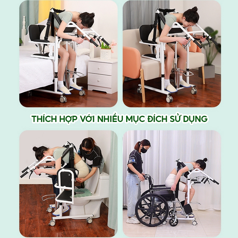 Ghế Nâng Hạ chuyển bệnh nhân Đi Vệ Sinh, Tắm Rửa Tại Nhà - Hỗ Trợ Người Tai Biến, Liệt, Người Già Không Cần Bế Đỡ