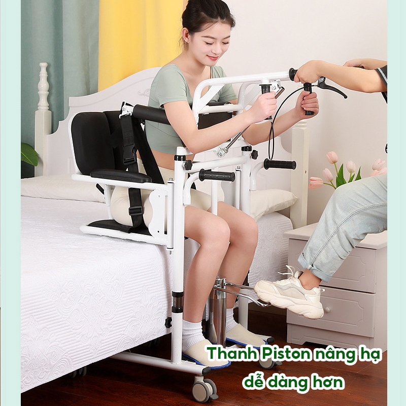 Ghế Nâng Hạ chuyển bệnh nhân Đi Vệ Sinh, Tắm Rửa Tại Nhà - Hỗ Trợ Người Tai Biến, Liệt, Người Già Không Cần Bế Đỡ