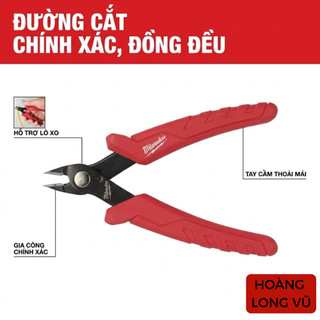 Kìm Cắt Mini Milwaukee 48-22-6105 - Kiềm Cắt Dây Điện Chuẩn,Sửa Chữa Hiệu Quả Thiết Bị Điện,Chống Gỉ