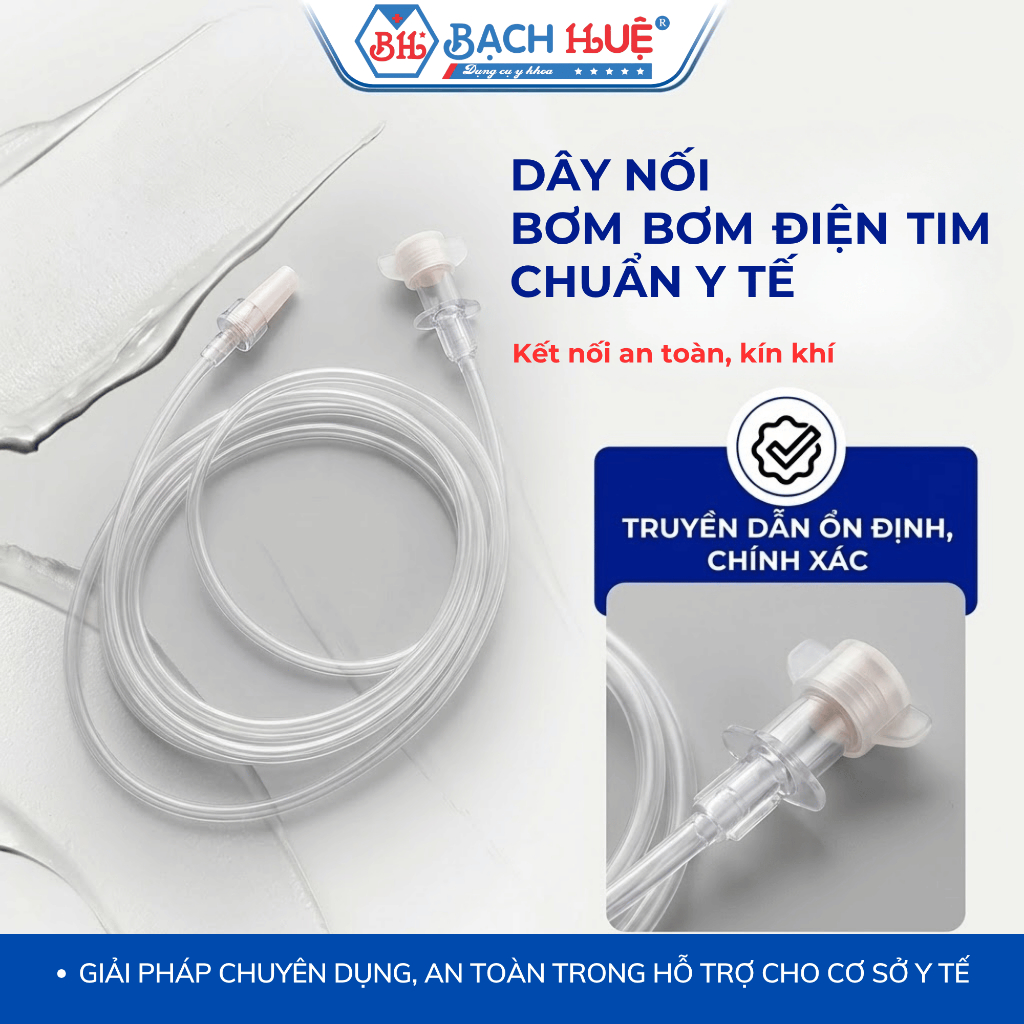 Bịch 50 Sợi Dây Nối Bơm Tiêm Điện 140cm Chuẩn Y Tế (Có Bán Lẻ) - Không Chứa DEHP An Toàn