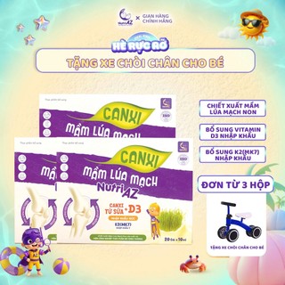 Combo 3 Canxi Mầm Lúa Mạch NutriAZ Giúp Con Phát Triển Chiều Cao, Bổ Sung Canxi
