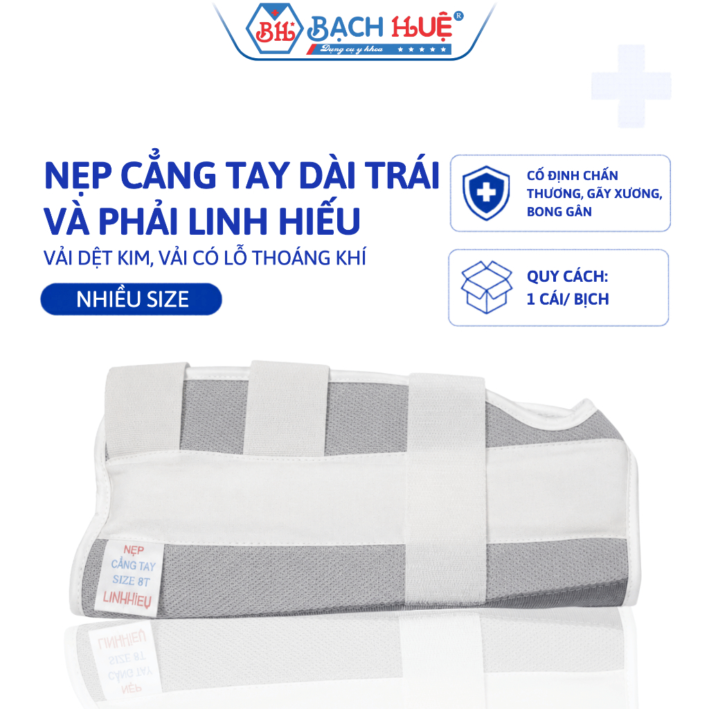 Nẹp Cẳng Tay Linh Hiếu Trái/Phải Cố Định Cổ Tay Sau Chấn Thương Phẫu Thuật Nhiều Size