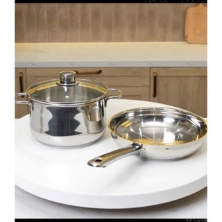 Bộ nồi WMF Diadem Plus 2 món kèm chảo,chất liệu thép không gỉ cao cấp bền bỉ GermanySnT HCM 70120