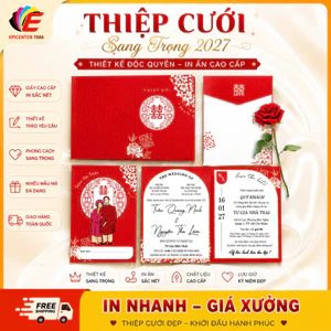 THIỆP CƯỚI SANG TRỌNG DESIGN 2027