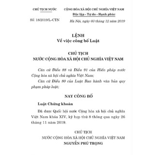 Luật Chứng khoán (hiện hành)