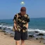 Áo Sơ Mi Lụa Họa Tiết Vấy Mực, Cuban Shirt Chất Lụa Tuyết Mềm Mịn, Thoáng Mát, Thấm Hút Tốt, Chống Nhăn - Size 50-100kg