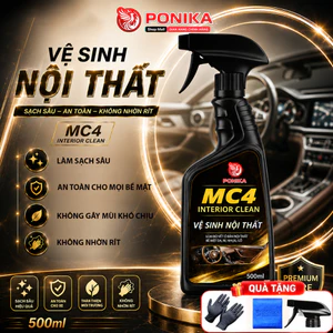 Vệ Sinh Nội Thất Ô Tô MC4 - Chính Hãng PONIKA Đánh Bay Vết Bẩn Mà Không Gây Hại Cho Bề Mặt