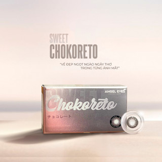 Kính Giãn Tròng Màu Nâu Choco Angel Eyes Chokoreto (0 - 8 Độ) - Lens Mắt Màu Nâu Tự Nhiên Giãn To 14.5mm Cao Cấp
