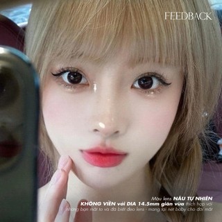 Kính Giãn Tròng Màu Nâu Choco Angel Eyes Chokoreto (0 - 8 Độ) - Lens Mắt Màu Nâu Tự Nhiên Giãn To 14.5mm Cao Cấp