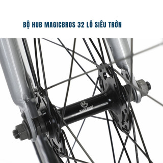 Xe Đạp Fixed Gear MAGICBROS CX5 PLUS Khung Nhôm Vành Nhôm 4cm Hub Siêu Trớn 32 Lỗ