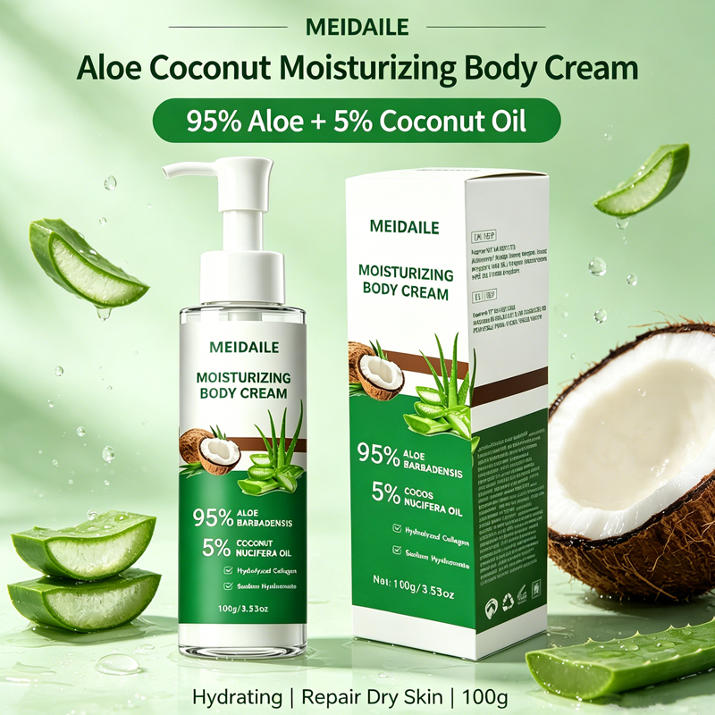 MEIDAILE làm dịu Aloe dừa dưỡng ẩm cơ thể làm giàu collagen & axit hyaluronic
