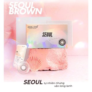 Kính Áp Tròng Không Giãn Màu Nâu Tự Nhiên Angel Eyes Seoul (0 - 8 Độ) - Lens Cận Nâu Tây Trong Trẻo DIA 14.0mm Cao Cấp
