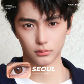 Kính Áp Tròng Không Giãn Màu Nâu Tự Nhiên Angel Eyes Seoul (0 - 8 Độ) - Lens Cận Nâu Tây Trong Trẻo DIA 14.0mm Cao Cấp