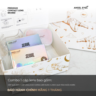 Kính Áp Tròng Không Giãn Màu Nâu Tự Nhiên Angel Eyes Seoul (0 - 8 Độ) - Lens Cận Nâu Tây Trong Trẻo DIA 14.0mm Cao Cấp