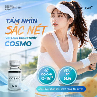Kính áp tròng Angel Eyes Cosmo trong suốt có độ | Lens cận không màu 0.00–15.00