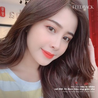 Kính Áp Tròng Màu Nâu Tự Nhiên Angel Eyes Mochi (0 - 8 Độ) - Lens Cận Nâu Tây Long Lanh Đi Học Chụp Kỷ Yếu Cô Dâu