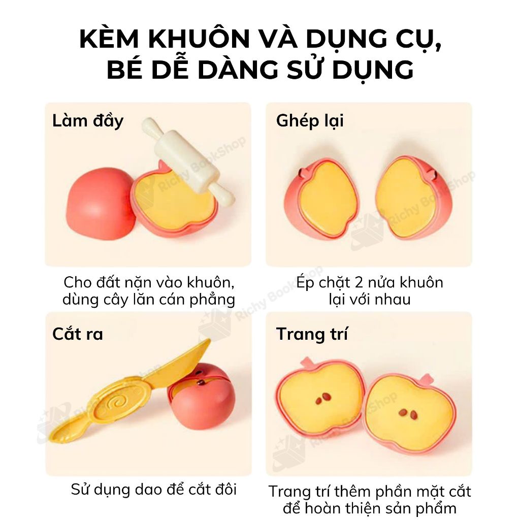 Đất nặn hữu cơ Mideer Mellow Dough an toàn cho bé - Đồ Chơi Đất Sét Chủ Đề Rau Củ Quả