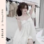 Váy Babydoll Hai Dây Phối Nơ Ngực Dáng Xòe Gấm Nổi Cao Cấp Jolie