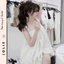 Váy Babydoll Hai Dây Phối Nơ Ngực Dáng Xòe Gấm Nổi Cao Cấp Jolie