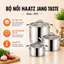 Bộ Nồi Haatz Jang Taste, Inox Đúc Liền Khối Cao Cấp, Cấu Trúc 5 Lớp Truyền Nhiệt Tốt, Bền Bỉ